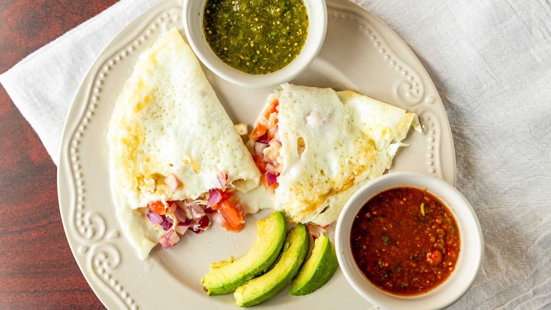 Mexican egg white omelette